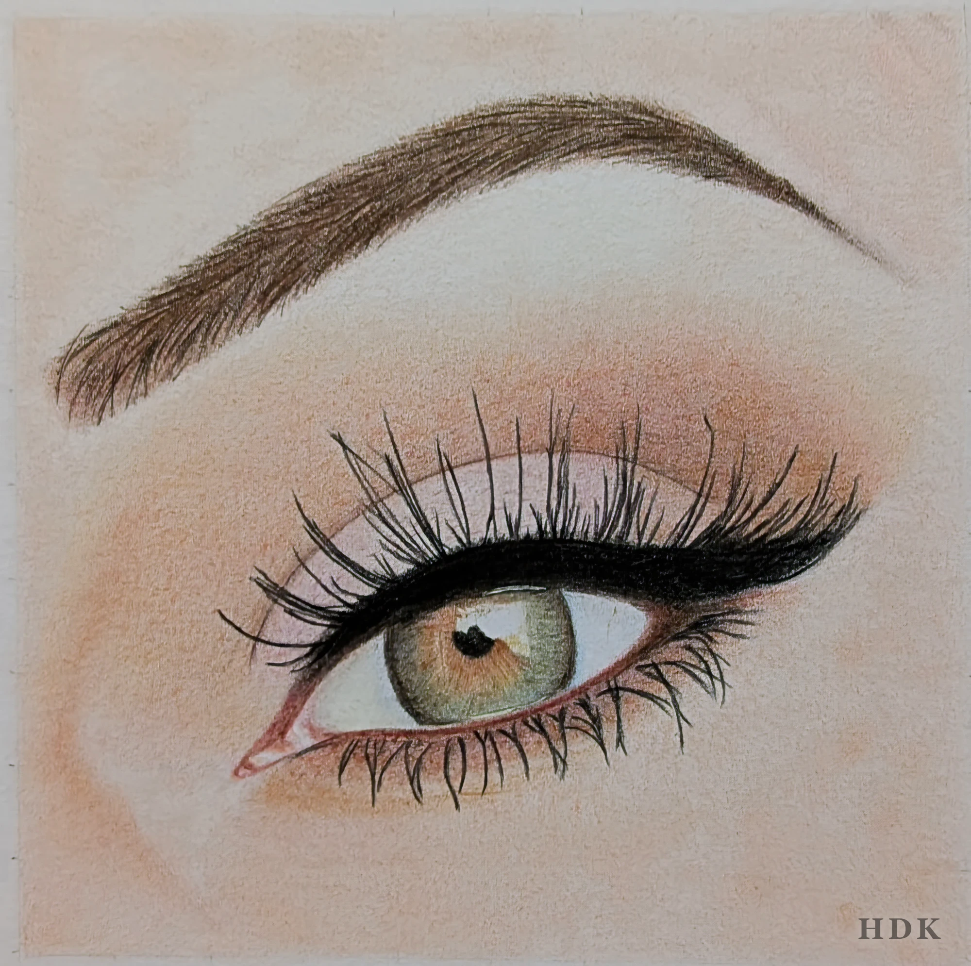 Eye — colored-pencil drawing by Helia D. Karisani (HDK)